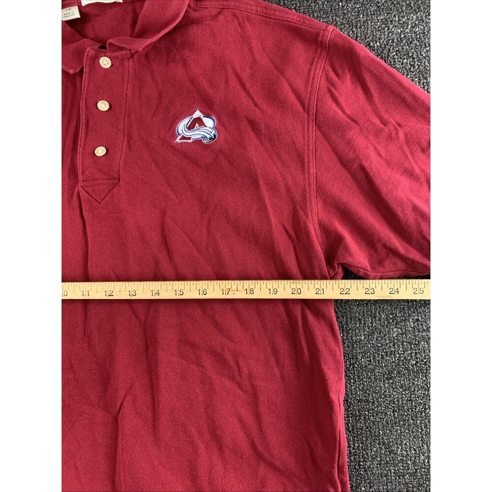 Mens Large NHL Team Apparel COLORADO AVALANCHE Polo Golf Shirt MAROON - Picture 6 of 9